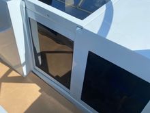 Plexi in most areas, some will have to get redone since it didn’t pass the hose water test :(