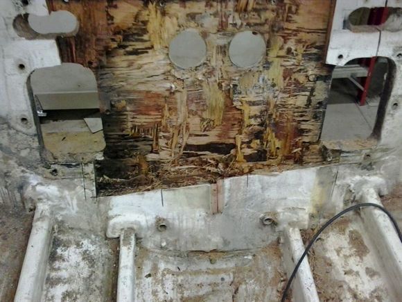 i cut out old rotted transom