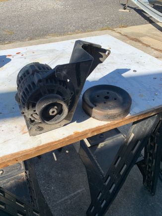 Serpentine alt and water circ pulley