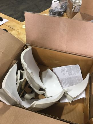 UPS delivered our new bathroom sink today. 