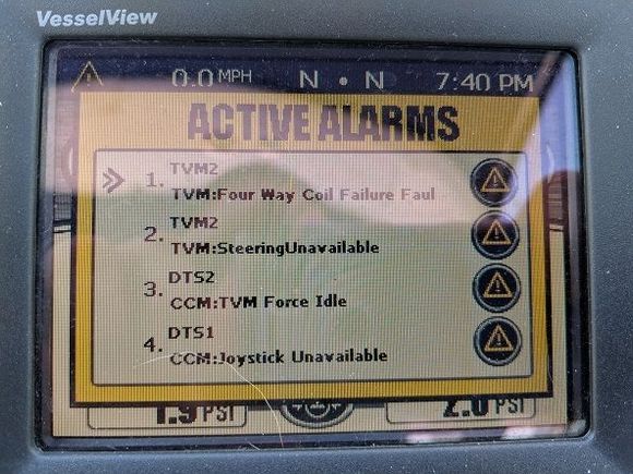 Errors before disconnecting engine