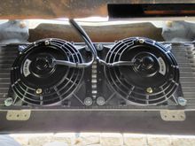 Tied both fans together with rotation pulling air. 