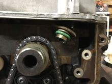 New chain on and new green o-ring from the Melling pump on the pickup tube.