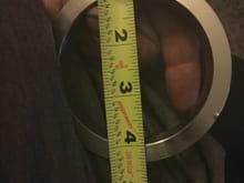 V bands measure exactly 3"

I know not proper tool but its closest i could find at house at moment