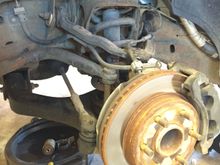 Front suspension! Removing the springs someone heated.