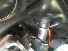 The t27 bolt that holds the shifter in place