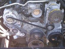 Success at last! A/C compressor mounts in "original" location for the truck so I didn't need to change the plumbing. The only bad thing ...I had to use a Ford belt tensioner because all the GM ones I found were spring loaded in the wrong direction.