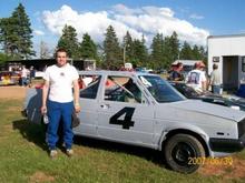 My first racer lol a 92 VW Jetta, mid-season the track ammended the rules to read "NO VW or Sports Car versions allowed ie Toyota Celica's, VW's etc".  Now this was just a starters class, I didn't have a 16 Valve motor, nor did I have a 1.8 turbo motor, it was a stock 8 valve 1.6, they even made me add 350 lbs to the car as it was a tank that won countless numbers of races, even after the drivers protested to see what was under the hood, nothing more than stock. The track said add 350 lbs to it, I agree'd so long as it could be where I want, now anyone who knows about circle track racing knows it's not how much but where, I ended up with a faster car, not having to use the brakes in the corner as it just rolled on through and then flat to the floor in the centre of the corner. My first year was cut short, I raced a full month and a half, even after taking out a main bearing in the bottom end during the first practice of the year, which had me down for a few races, add to that rain and well, looking back it was the most fun I had, and cost 8$ a night to run in fuel.