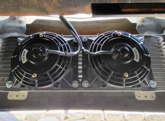 Tied both fans together with rotation pulling air. 