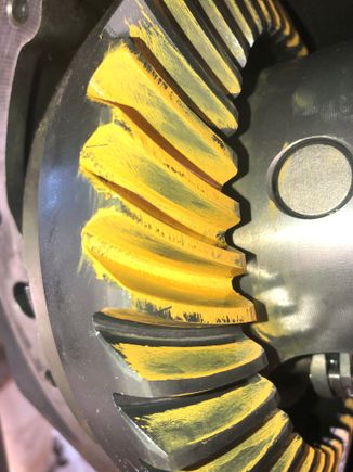 Drive side, pretty well center on all four sides of the tooth.