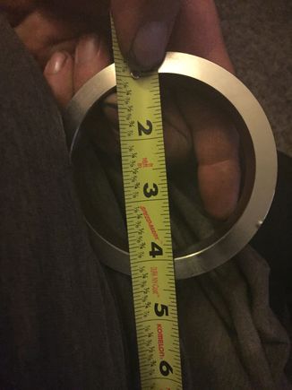 V bands measure exactly 3"

I know not proper tool but its closest i could find at house at moment