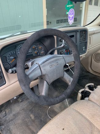 Little eBay suede steering wheel wrap makes the truck feel nicer then it is. 