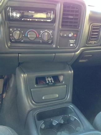 Pioneer X6600BS radio with XM radio. HVAC controls with defrost button, I am still looking for a set of rear view mirrors with defrost. Cassette deleted with factory cubby hole.
