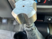 Under the plastic knob is this chunk of steel.