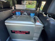 Engel Fridge-Freezer behind the passenger seat