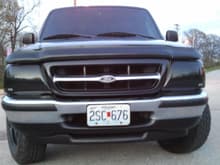 Custom painted grill, before running lights were installed