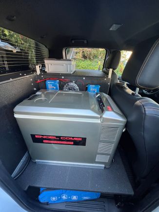 Engel Fridge-Freezer behind the passenger seat