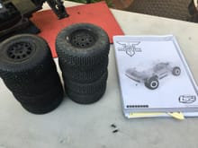 2 sets of tires , manual, motor screws,  $225 or trade for 8ight T  