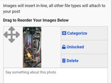 Here the picture is loaded and you can add comments, organize,  delete,  etc. 
THEN in the upper right corner,  hit UPLOAD.