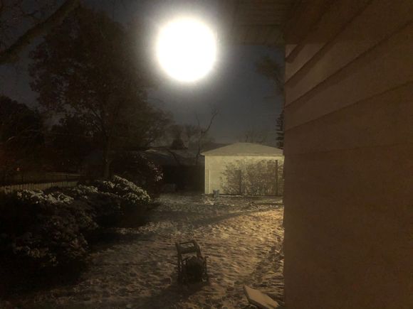 Camera playing tricks. Imagine the high tides that moon would cause. 