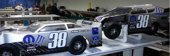 2wd Traxxas Slash's converted into a Late Model and an Open Wheel Modified
