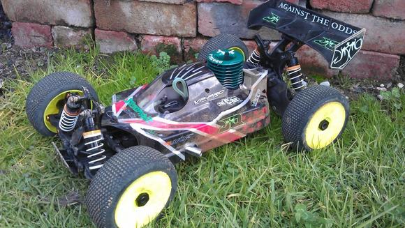 JQ Products Yellow Edition, Godzilla modified engine built by Nitro Addicts Australia, savox servo's, SWEEP tyres, NEO  racing fuel, MAX Racing Products.
"RC Race Supplies".