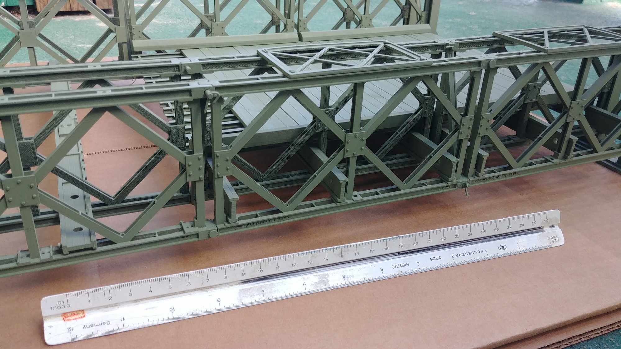 WWII Bailey Pontoon Bridge 3D Printed 1:100 1:87 1:72 1:48 1:35 