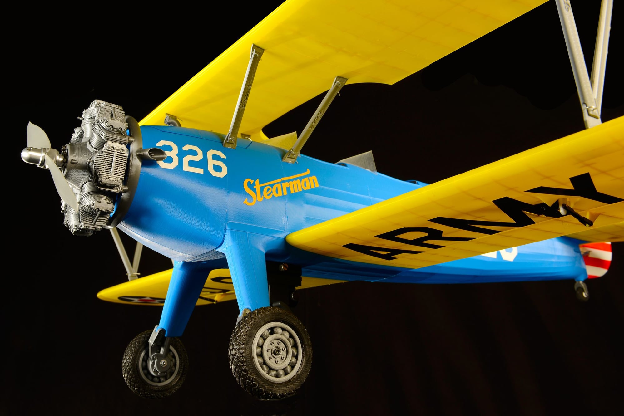 Stearman PT17 Kaydet 3D Printed Model RC Plane 3dLabPrint