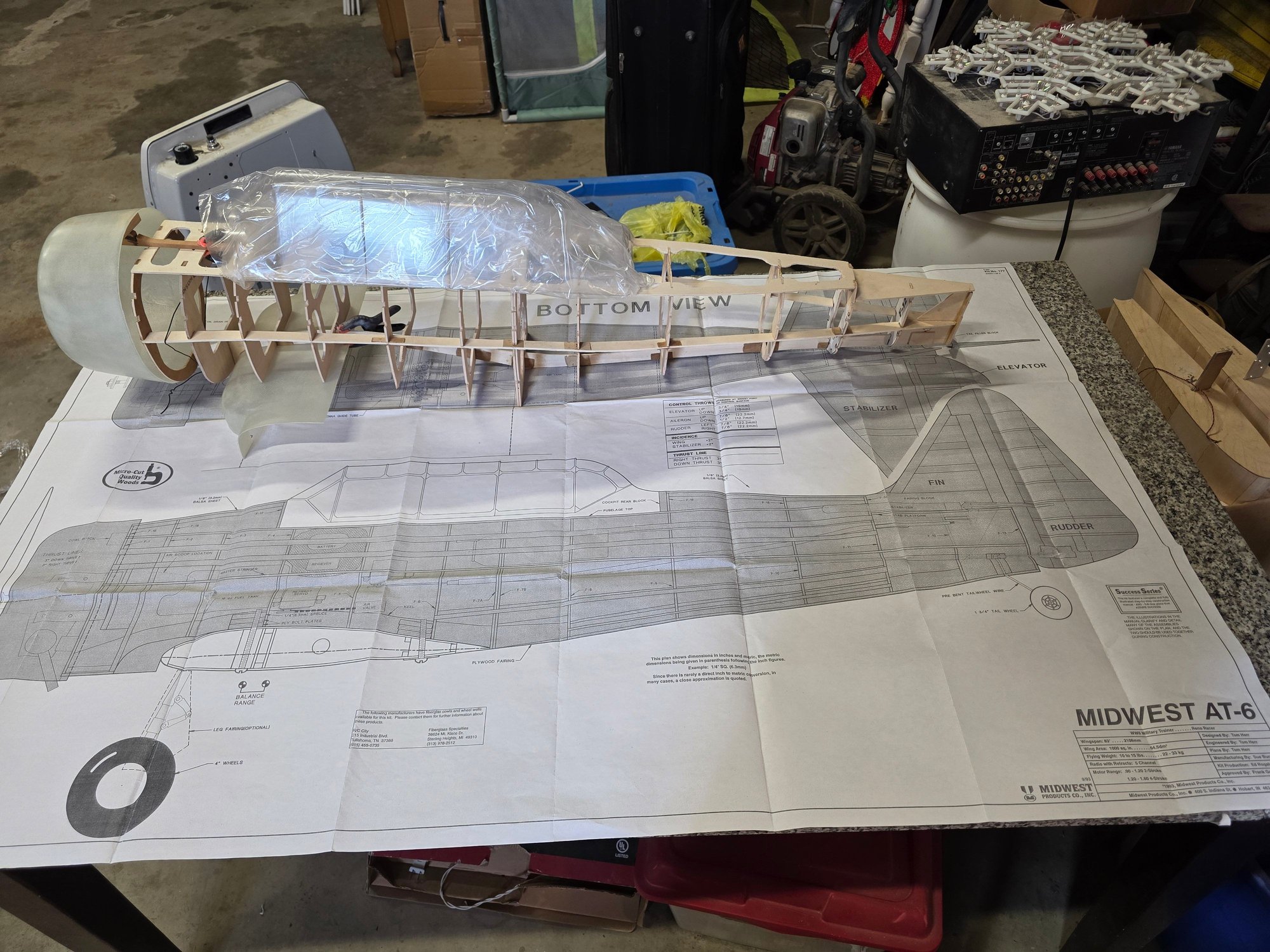 Hand cut bulkheads, stringers and formers