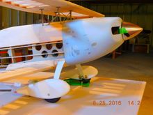 Hand laid fiberglass cowl ready for engine      cut-outs and then finishing