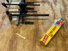 Again, I have to say the roller made this job a breeze. The little ply stick you see in the foreground is my pocket cleaning tool.  I was prepared to have to make several layups depending on time. It went fast so I finished in one pass. 