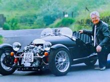 My Morgan 3 wheeler replica, based on a Honda CX500 motor bike.