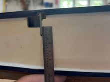 Theis is how much depth you get with the hinge point sitting against the fiberglass of the top wing surface (which is MUST do)
