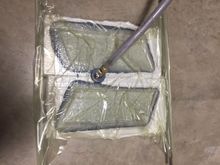 Skins laid up and vacuum bagged.