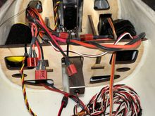 Lighting and retract A123 batteries mounted on the right just aft of the nose retract bulkhead.