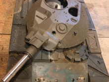 XM551 turret on M41 hull fitment test