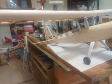 All presented, not yet sanded or glued. This is to determine GC and position servos, RX, power pack, etc.