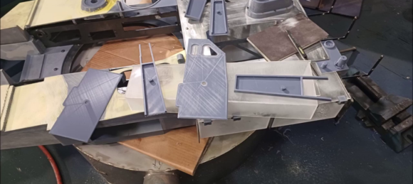 Making panel parts for Teret Side Additional Reactive Armor installation