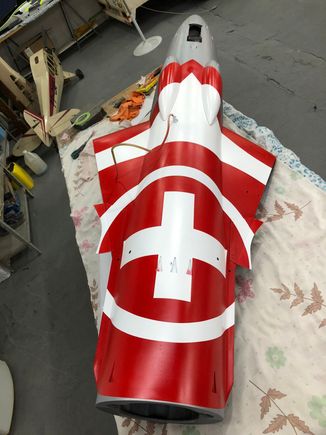 here already painted the Swiss cross with all the details