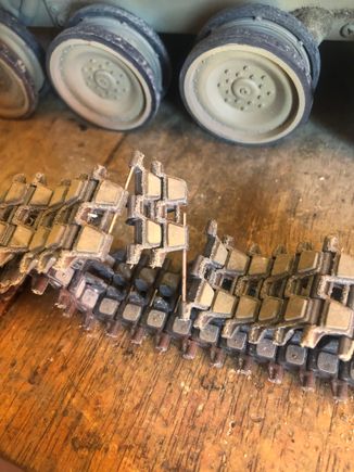 Tamiya M551 Sheridan track. The track breaking is now more often two links vs the one it started out as. 