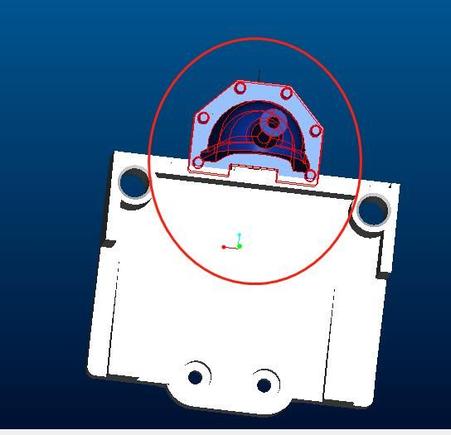 3d image with needed corrections marked out.