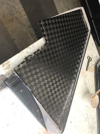 Spread tow carbon fiber in place. 