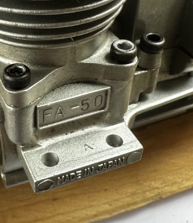"A" stamped on mounting lug