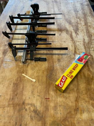 Again, I have to say the roller made this job a breeze. The little ply stick you see in the foreground is my pocket cleaning tool.  I was prepared to have to make several layups depending on time. It went fast so I finished in one pass. 