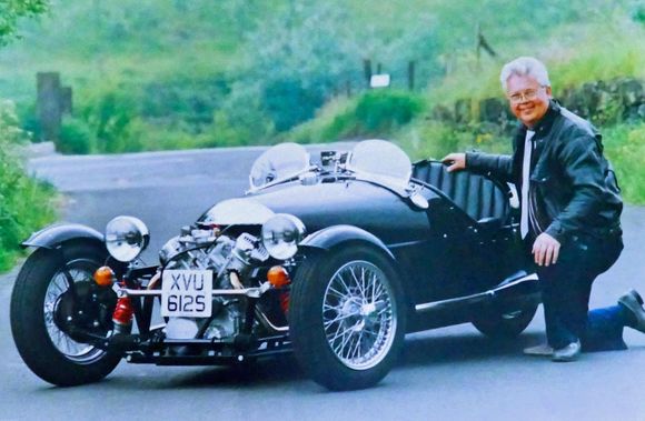 My Morgan 3 wheeler replica, based on a Honda CX500 motor bike.