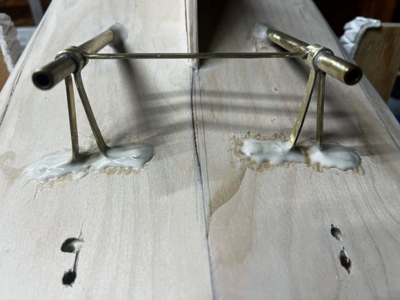 Supports Epoxied in place.