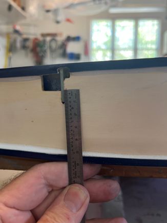 Theis is how much depth you get with the hinge point sitting against the fiberglass of the top wing surface (which is MUST do)