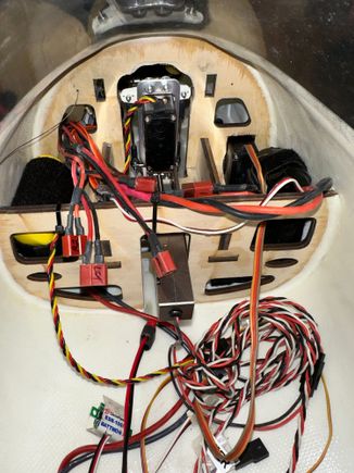 Lighting and retract A123 batteries mounted on the right just aft of the nose retract bulkhead.