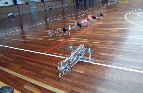 My new "JF-Bipe" design ready for its Premiere flight at Max.