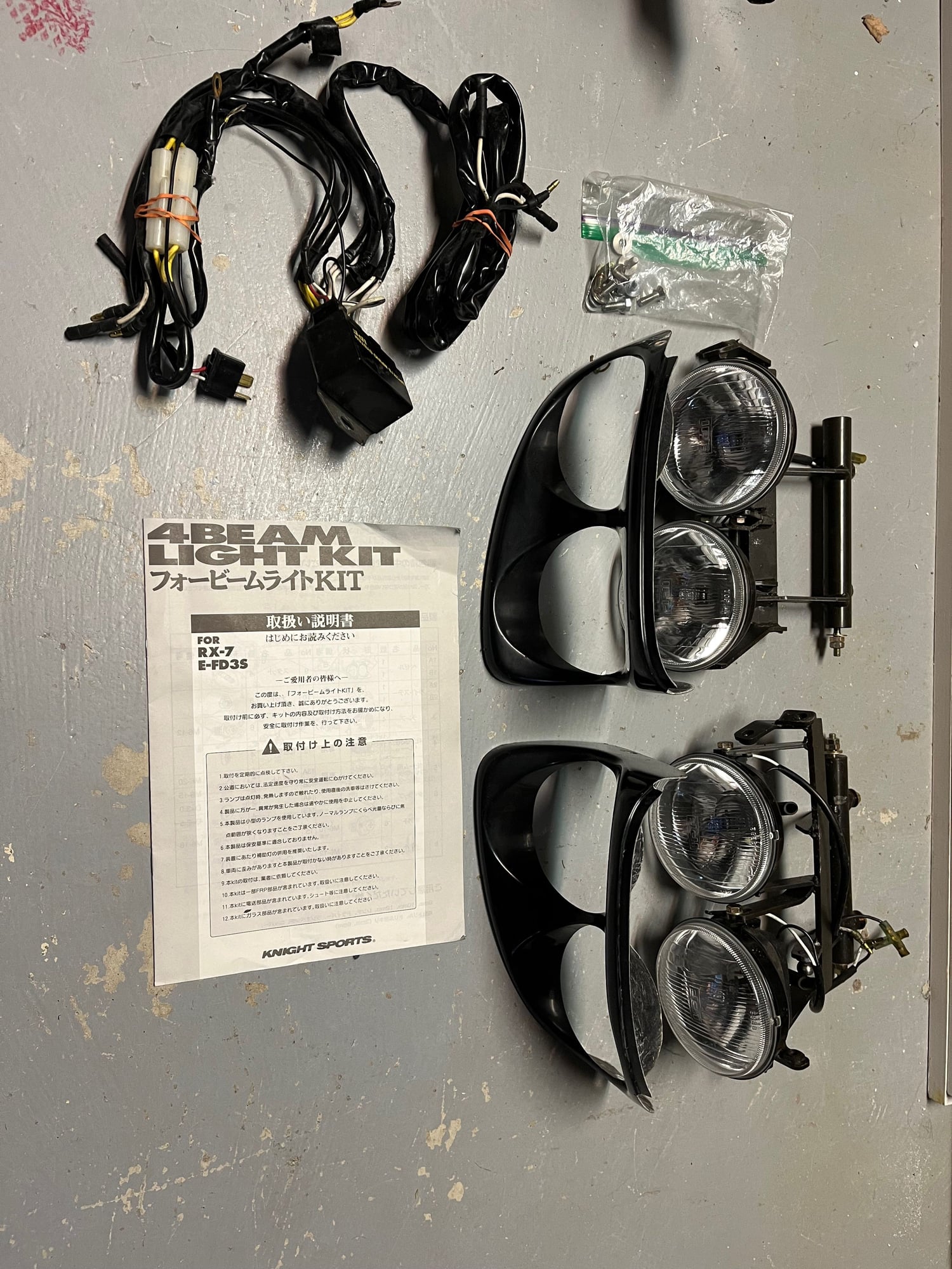 Lights - Knightsport Headlight Kit and M2 CF Intake - Used - 1993 to 2002 Mazda RX-7 - Oakville, ON L6J 5Y, Canada